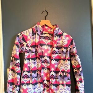 Columbia Kids' Geometric Fleece Jacket - Pink and Purple